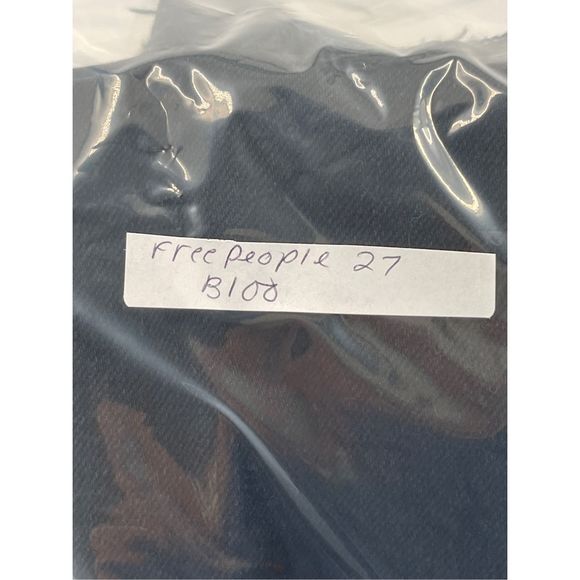 Free People Jeans Skinny Women Size 27 Black Raw Hem Distressed High Rise - Picture 12 of 13